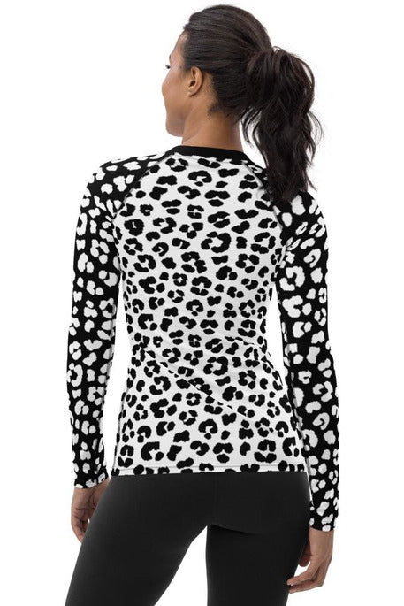 Leopard Relief Women's Rash Guard - Objet D'Art