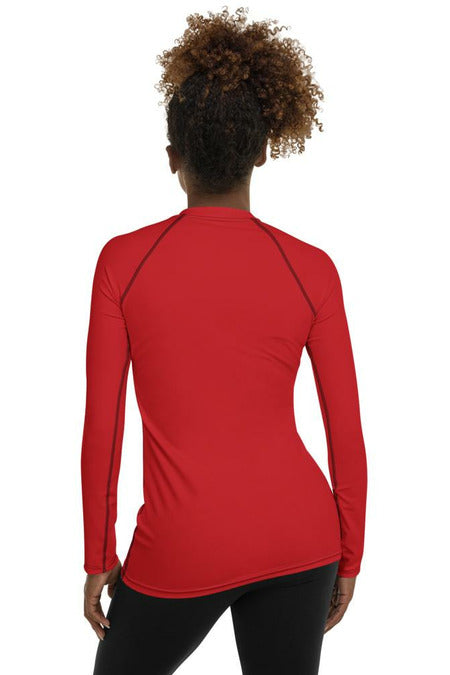 Flame Scarlet Women's Rash Guard - Objet D'Art