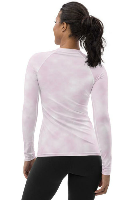 Pastel Pink NASA Meatball Women's Rash Guard - Objet D'Art