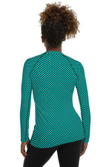 Micro Polkadot Women's Rash Guard - Objet D'Art