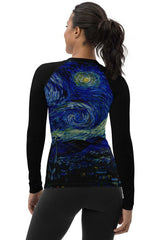 Self Portrait/Starry Nights Women's Rash Guard - Objet D'Art