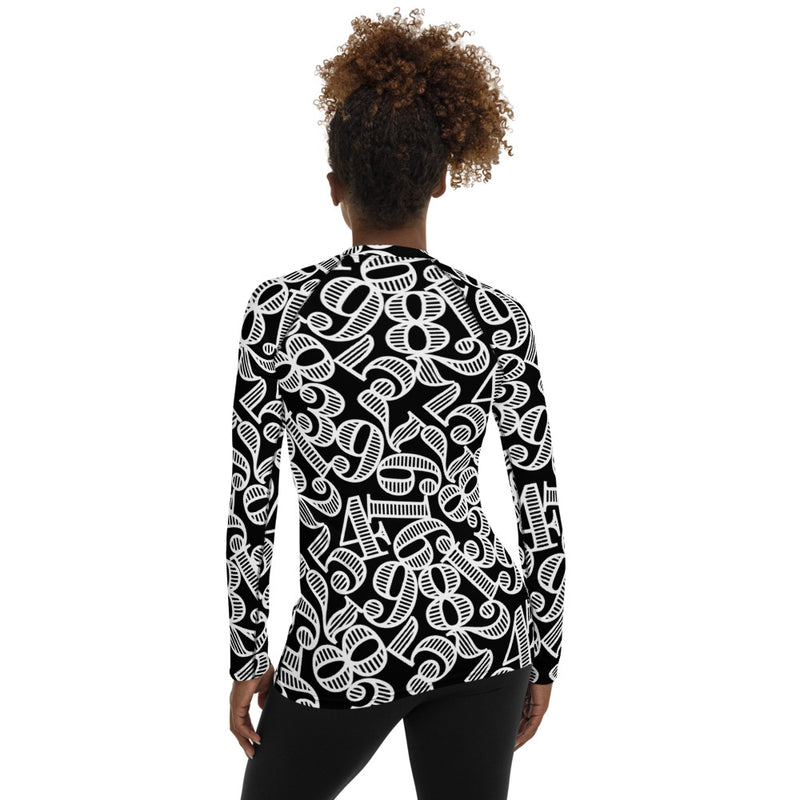 Number Cloud Women's Rash Guard - Objet D'Art