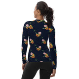 Floral Women's Rash Guard - Objet D'Art