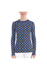 Valentine's Day Candy Print Women's Rash Guard - Objet D'Art