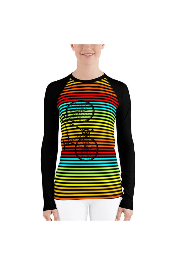 Cyclist Women's Rash Guard - Objet D'Art