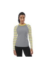 Yellow & Gray Women's Rash Guard - Objet D'Art