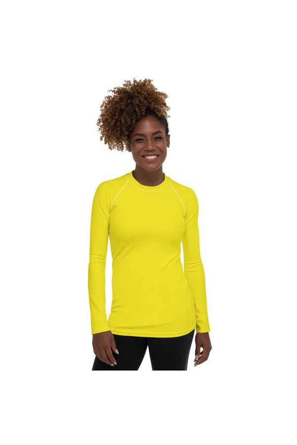 Yellow Women's Rash Guard - Objet D'Art