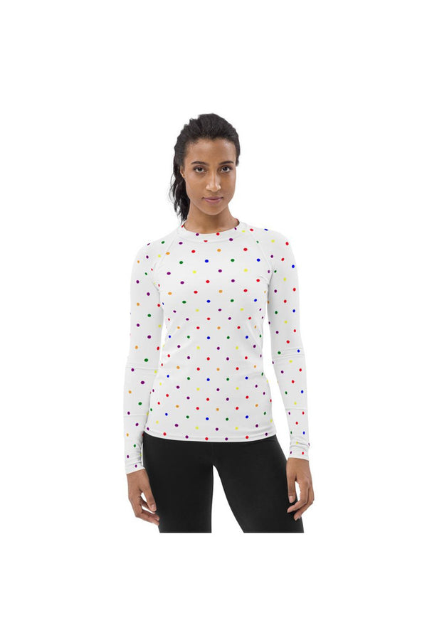 Rainbow Drops Women's Rash Guard - Objet D'Art