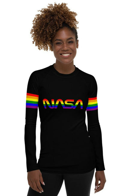 NASA OVER THE RAINBOW Women's Rash Guard - Objet D'Art