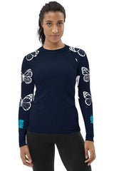 Butterfly Women's Rash Guard - Objet D'Art