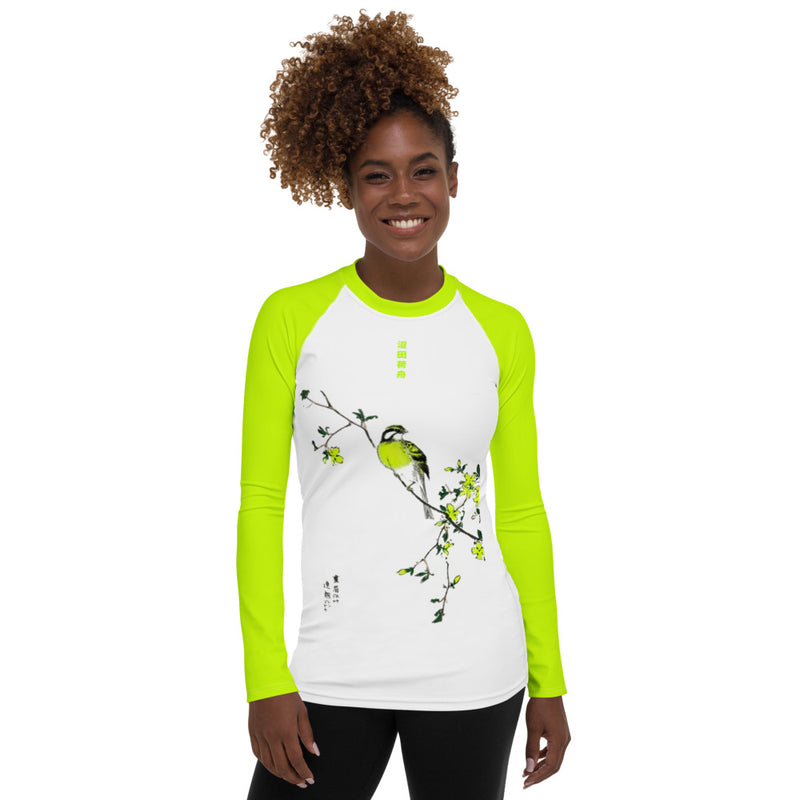 Japanese Meadow Bunting Women's Rash Guard - Objet D'Art