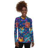 Holiday Greeting Women's Rash Guard - Objet D'Art