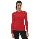 Red Rose Women's Rash Guard - Objet D'Art