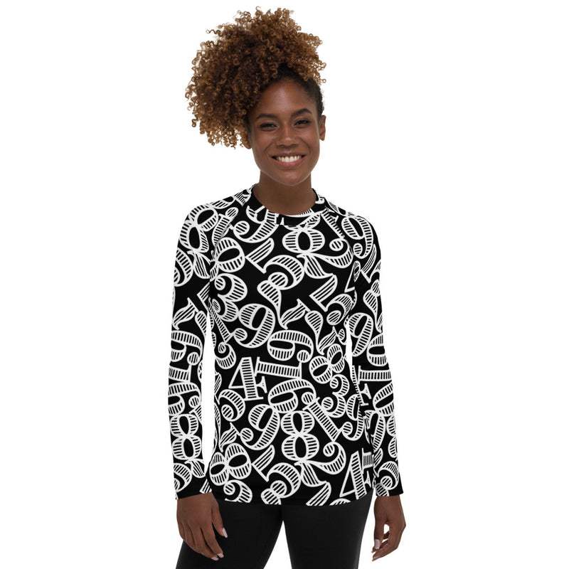 Number Cloud Women's Rash Guard - Objet D'Art