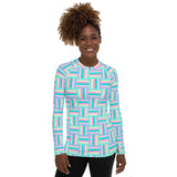 Screen Color Matrix Women's Rash Guard - Objet D'Art