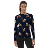 Floral Women's Rash Guard - Objet D'Art