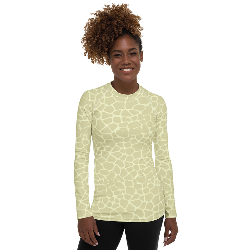 Albino Giraffe Women's Rash Guard - Objet D'Art
