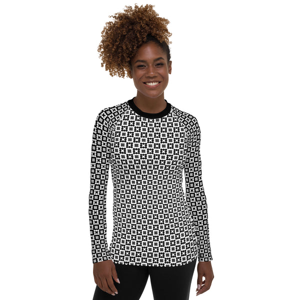 Abstract Women's Rash Guard - Objet D'Art