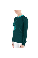 Floral Foundation Women's Rash Guard - Objet D'Art
