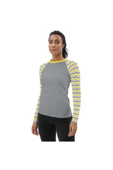 Yellow & Gray Women's Rash Guard - Objet D'Art