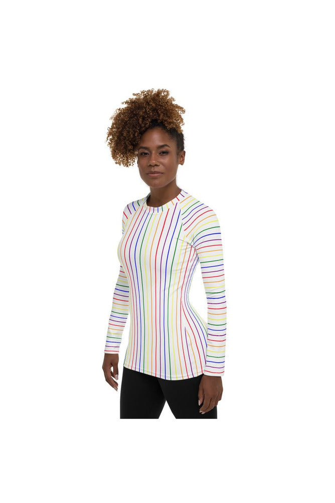 Life Savor Striped Women's Rash Guard - Objet D'Art