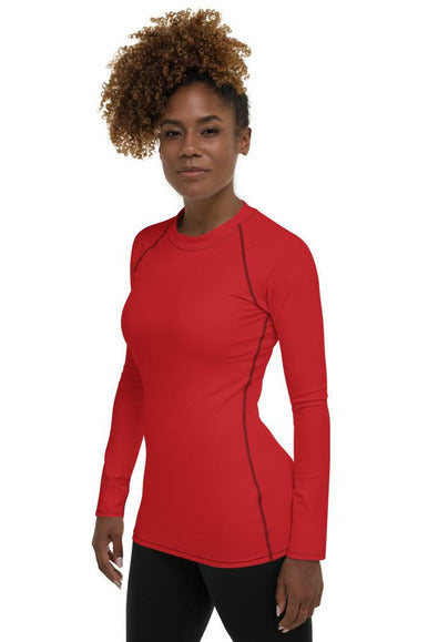 Flame Scarlet Women's Rash Guard - Objet D'Art