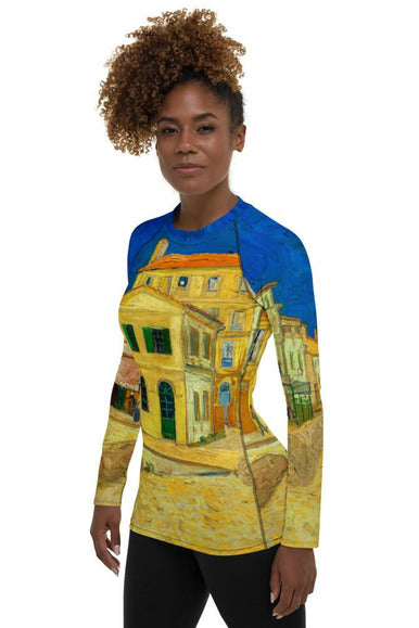 Van Gogh's Yellow House Women's Rash Guard - Objet D'Art