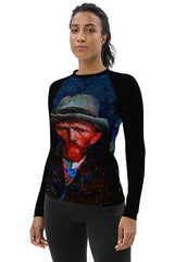 Self Portrait/Starry Nights Women's Rash Guard - Objet D'Art