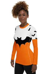 Halloween Bats Aloft Women's Rash Guard - Objet D'Art