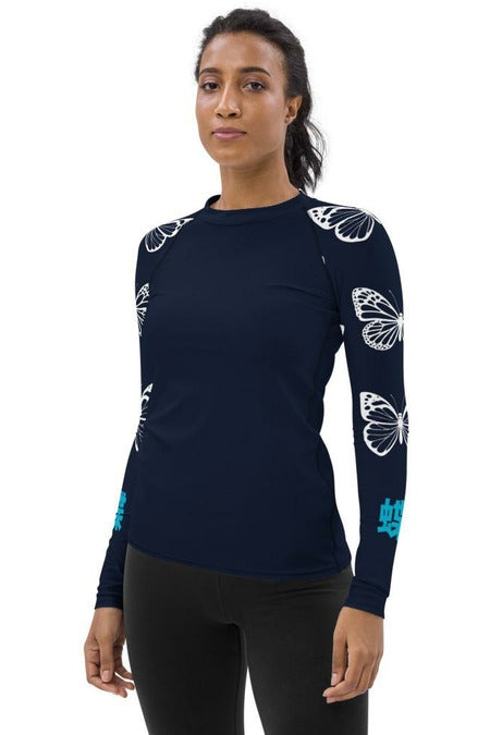 Butterfly Women's Rash Guard - Objet D'Art