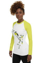 Japanese Meadow Bunting Women's Rash Guard - Objet D'Art