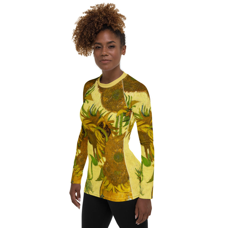 Van Gogh Sunflowers Women's Rash Guard - Objet D'Art