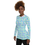 Screen Color Matrix Women's Rash Guard - Objet D'Art