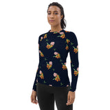 Floral Women's Rash Guard - Objet D'Art