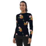 Floral Matrix Women's Rash Guard - Objet D'Art