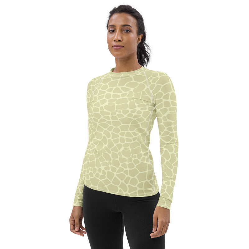 Albino Giraffe Women's Rash Guard - Objet D'Art
