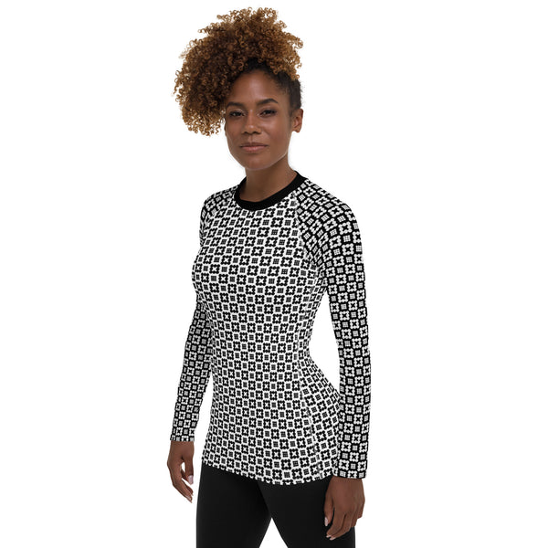 Abstract Women's Rash Guard - Objet D'Art