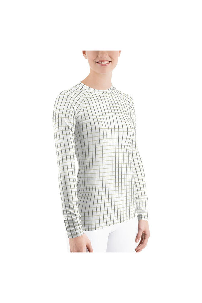 Woodland Green Tattersall Women's Rash Guard - Objet D'Art