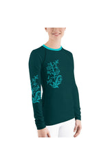 Floral Foundation Women's Rash Guard - Objet D'Art