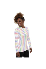 Life Savor Striped Women's Rash Guard - Objet D'Art