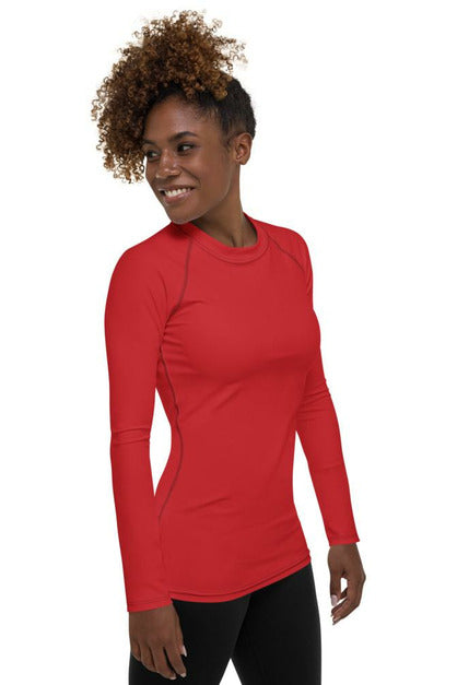 Flame Scarlet Women's Rash Guard - Objet D'Art