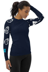 Butterfly Women's Rash Guard - Objet D'Art