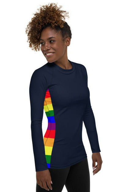 Coastal Rainbow Women's Rash Guard - Objet D'Art