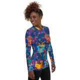 Holiday Greeting Women's Rash Guard - Objet D'Art