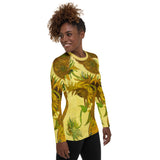 Van Gogh Sunflowers Women's Rash Guard - Objet D'Art