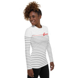 Queen Striped Women's Rash Guard - Objet D'Art