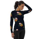 Floral Matrix Women's Rash Guard - Objet D'Art