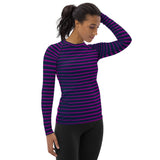 Lavender Wedges Women's Rash Guard - Objet D'Art