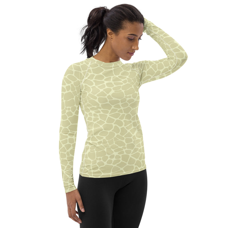 Albino Giraffe Women's Rash Guard - Objet D'Art