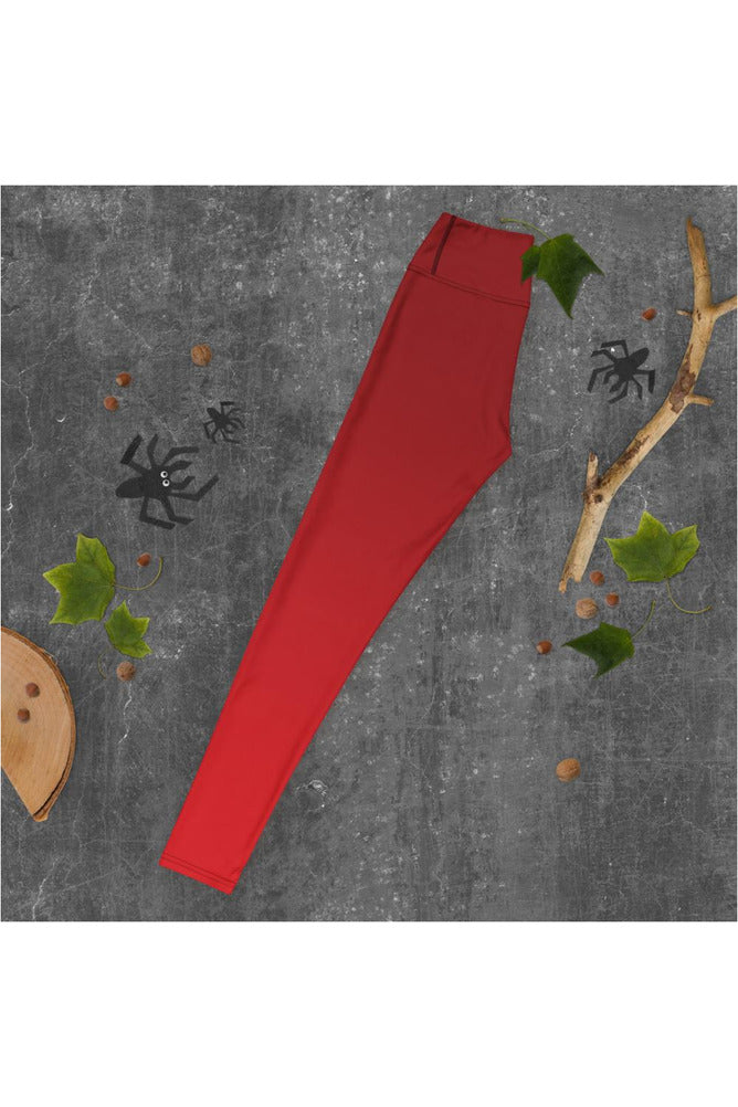 Christmas Red Yoga Leggings - Objet D'Art